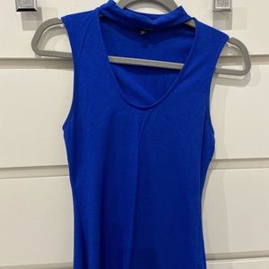 Express sleeveless deep v-neck choker top